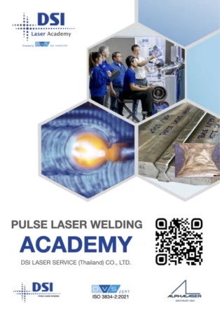 Pulse Laser Welding Academy catalog cover by DSI Laser Service (Thailand) Co., Ltd.