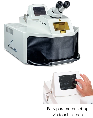 VLO Series compact manual welding laser with easy parameter set-up via touch screen