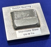 DSI M Tin Babbit Bearing / Stainless Steel test sample
