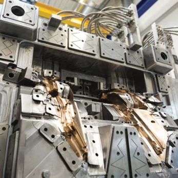 Injection mold tooling being repaired by Pulse Laser Welding