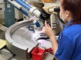 DSI technician refurbishing a turbine journal bearing by Pulse Laser Welding
